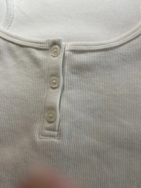Haven White Ribbed Racer Back Tank Top - Picture 4 of 4